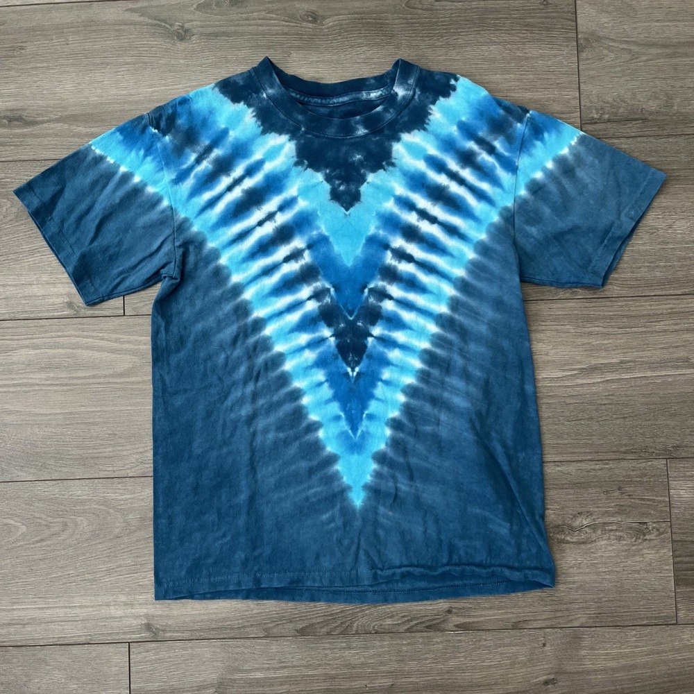 Liquid Blue Mens S Tie Dye T Shirt Blue V